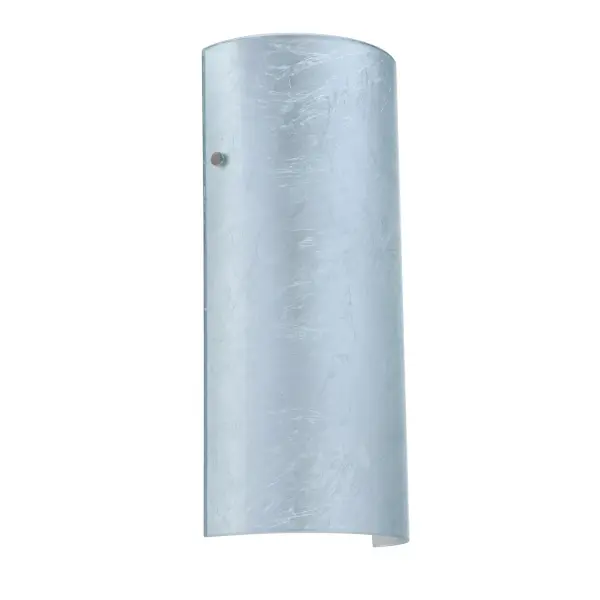 The classic colonade-shaped Torre wall sconce has minimal hardware to show off the beautiful open-ended handcrafted glass. ADA-Compliant. Our Silver Foil glass is sparkling and metallic. Distressed metal foil is applied to the inner surface of a glossy clear blown glass. This décor is full of textured and depth, however the outer surface of the glass is smooth. When lit the glass comes to life, as the distressed foil allows glimpses of light to pass through. This blown glass is handcrafted by a skilled artisan, utilizing century-old techniques passed down from generation to generation. Each piece of this décor has its own artistic nature that can be individually appreciated.