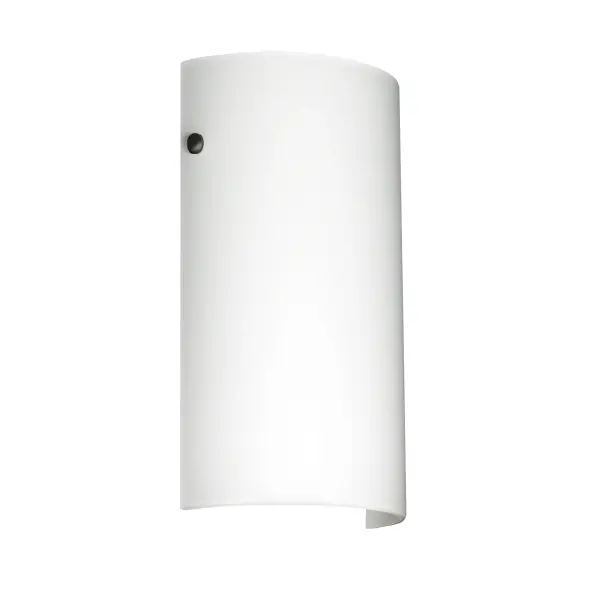 The attractive Tamburo wall sconce has minimal hardware to show off the beautiful open-ended handcrafted glass. ADA-Compliant. Our Opal glass is a soft white cased glass that can suit any classic or modern decor. Opal has a very tranquil glow that is pleasing in appearance. The smooth satin finish on the clear outer layer is a result of an extensive etching process. This blown glass is handcrafted by a skilled artisan, utilizing century-old techniques passed down from generation to generation.