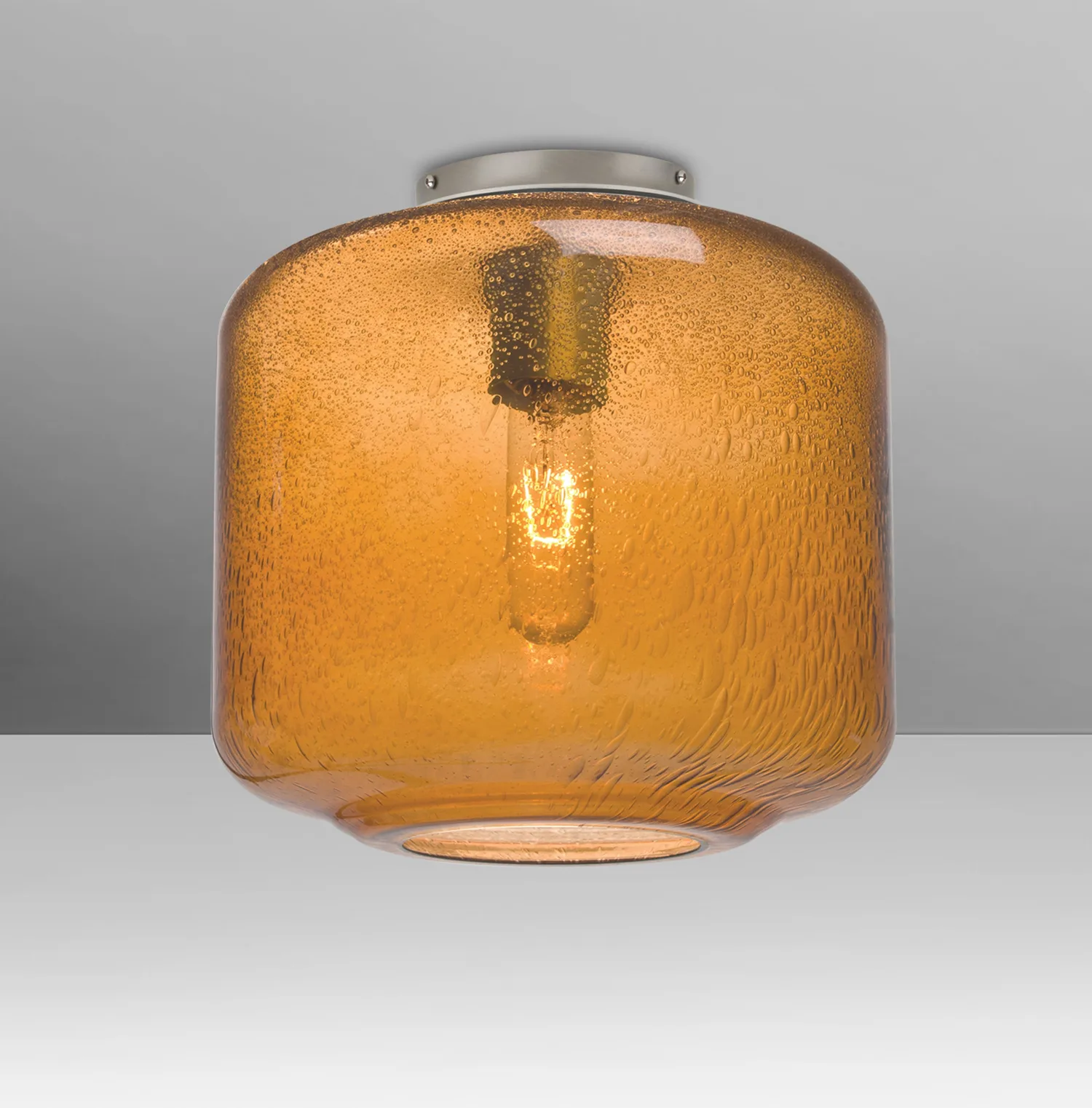 Niles Amber Bubble Semi-Flush Mount