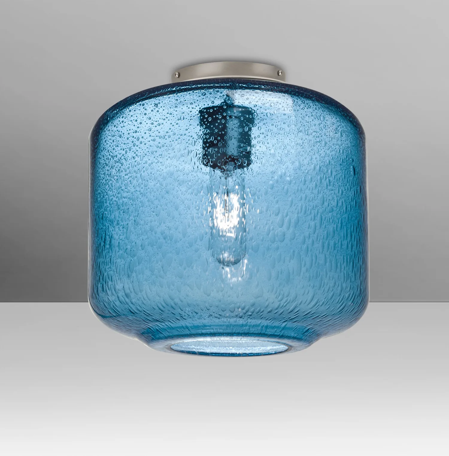 Niles Blue Bubble Semi-Flush Mount