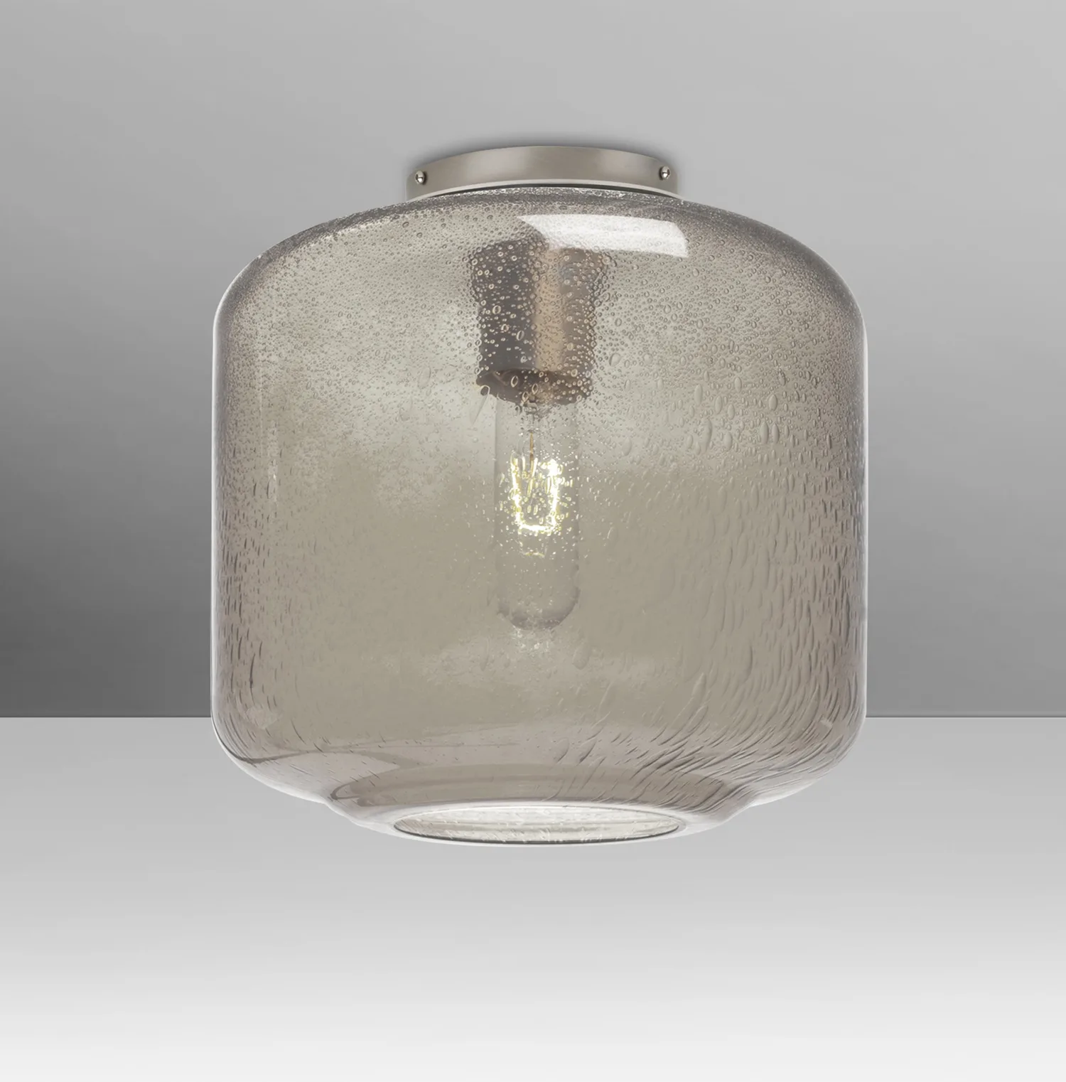 Niles 10 Smoke Bubble Semi-Flush Mount