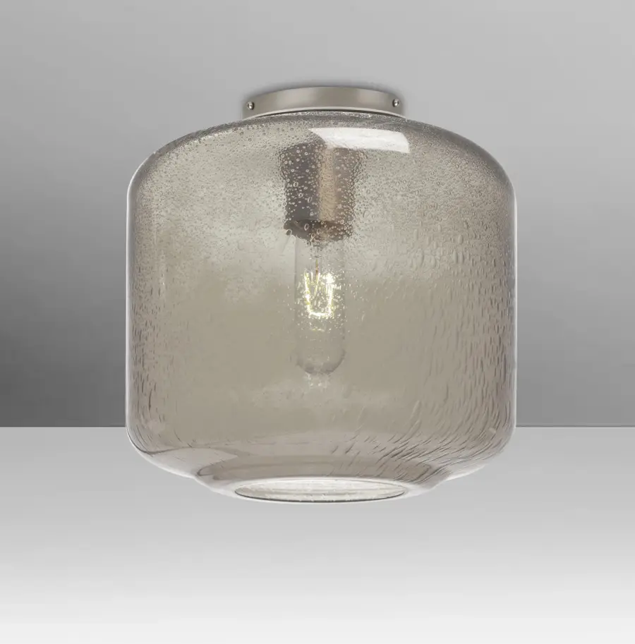 Niles 10 Smoke Bubble Semi-Flush Mount