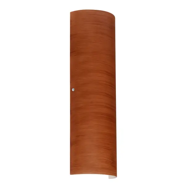 The classic colonade-shaped Torre wall sconce has minimal hardware to show off the beautiful open-ended handcrafted glass. ADA-Compliant. Our Cherry glass is a soft off-white cased glass that is handcrafted with spiraling strokes of dark red, emphasizing the subtle brush pattern. The reddish rippled design is subdued and harmonious. Unlit, it appears as simply a textured surface like wood grain, but when lit the texture comes alive. The smooth satin finish on the clear outer layer is a result of an extensive etching process, with the texture of the subtle brushing. This blown glass is handcrafted by a skilled artisan, utilizing century-old techniques passed down from generation to generation.