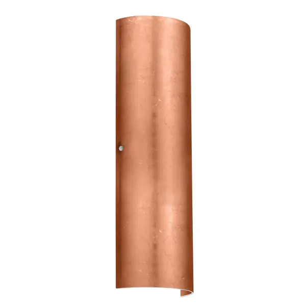 The classic colonade-shaped Torre wall sconce has minimal hardware to show off the beautiful open-ended handcrafted glass. ADA-Compliant. Our Copper Foil glass is sparkling and metallic. Distressed metal foil is applied to the inner surface of a glossy clear blown glass. This décor is full of textured and depth, however the outer surface of the glass is smooth. When lit the glass comes to life, as the distressed foil allows glimpses of light to pass through. This blown glass is handcrafted by a skilled artisan, utilizing century-old techniques passed down from generation to generation. Each piece of this décor has its own artistic nature that can be individually appreciated.