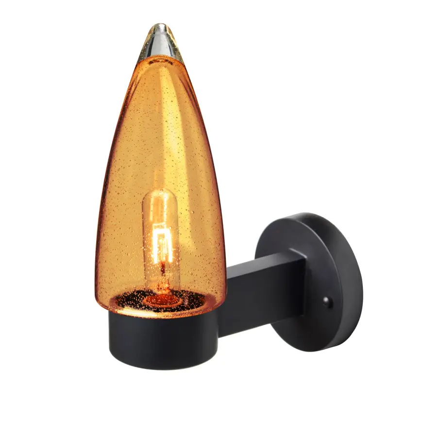 Sulu Amber Bubble Outdoor Wall Sconce