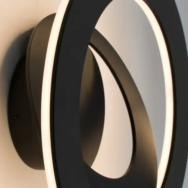 Cue 3 Wall Sconce in Black - Image 3