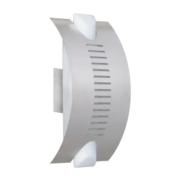 Bando Outdoor Wall Sconce in Opal Glass with Silver Finish - Image 1