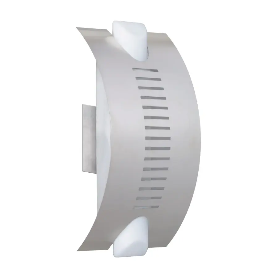Bando Outdoor Wall Sconce in Opal Glass with Silver Finish - Image 1