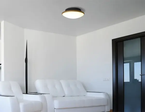 Silk Opal Gold Flush Mount Ceiling Light - Image 3