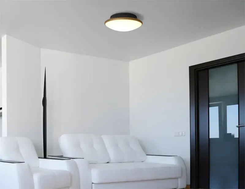 Silk Opal Gold Flush Mount Ceiling Light - Image 3