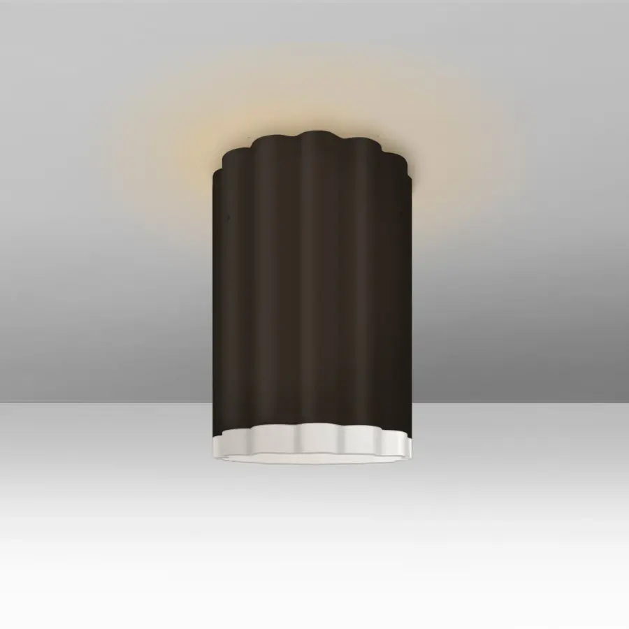 Lando 2 Semi-Flush Mount - Black/Clear - Image 1
