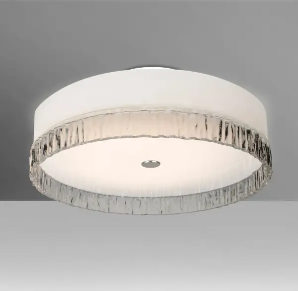 Paco 19 Opal/Smoke Stone Flush Mount