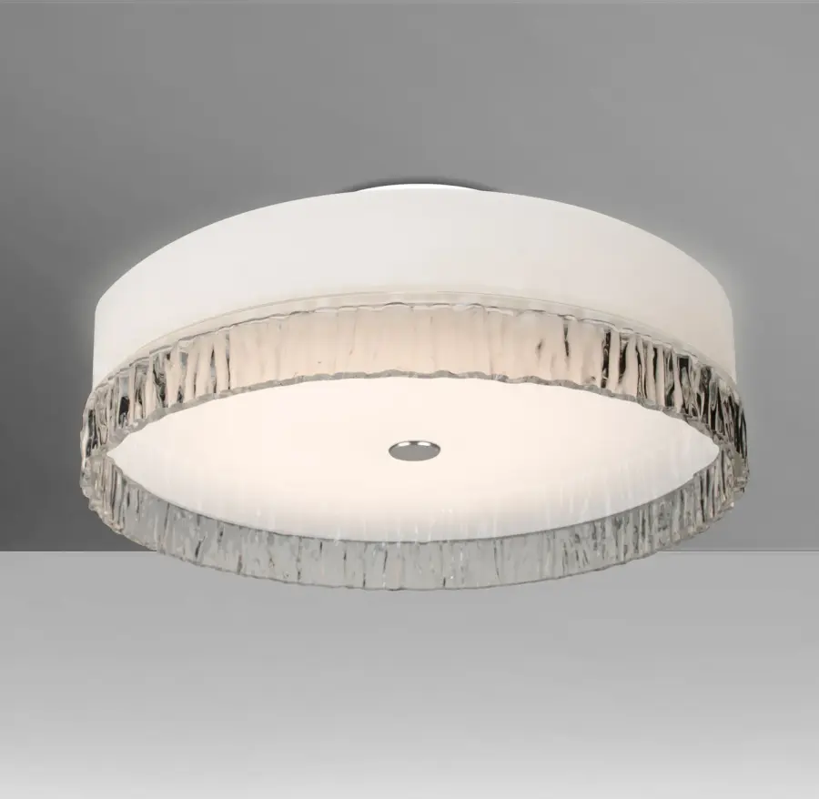 Paco 19 Opal/Smoke Stone Flush Mount