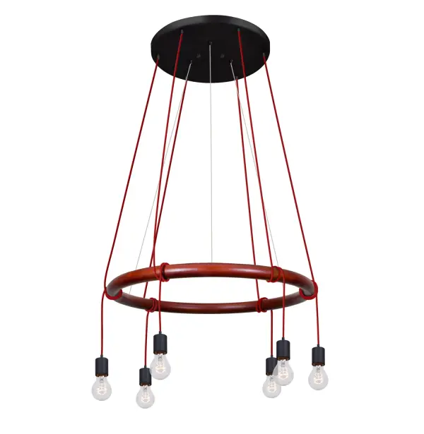 Cirque 120V Chandelier - Red Cords - Image 1