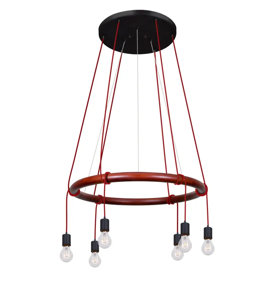 Cirque 120V Chandelier - Red Cords - Image 1