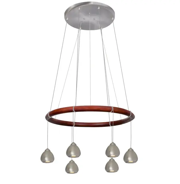 Cirque 12V Mini Pendant Chandelier in Satin Nickel