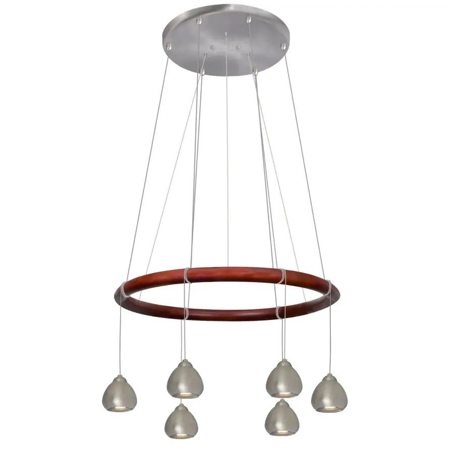 Cirque 12V Mini Pendant Chandelier in Satin Nickel