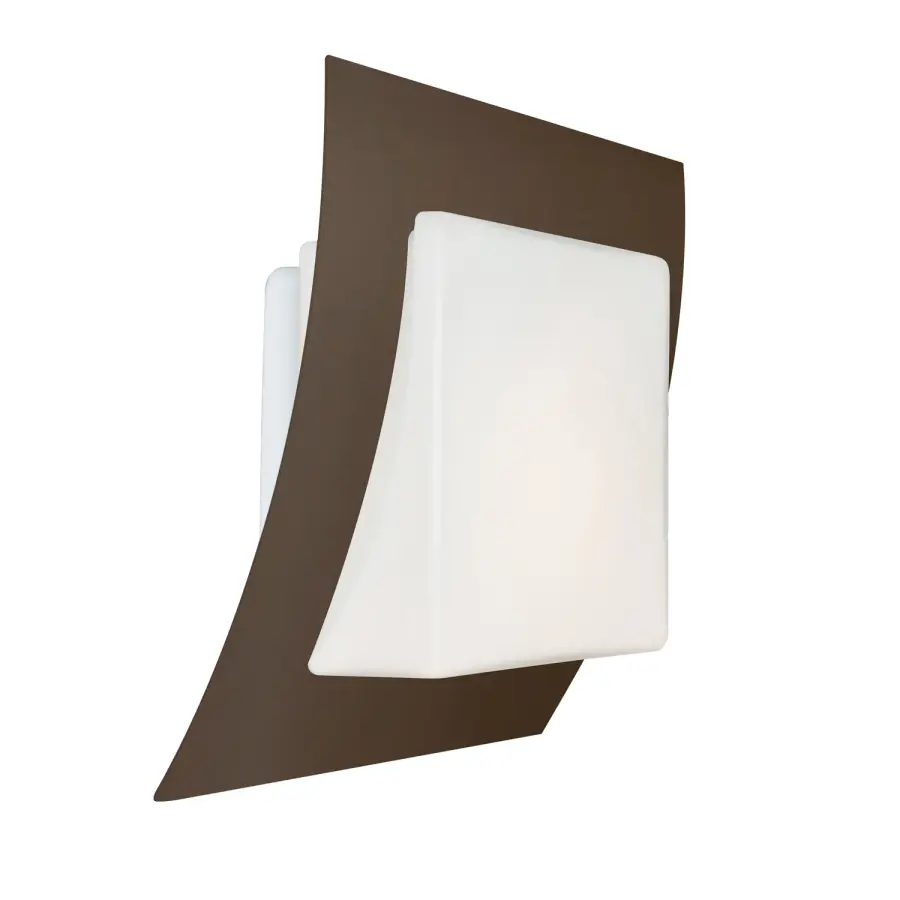 Axis 10 Outdoor Wall Sconce in Opal Matte with Bronze Finish