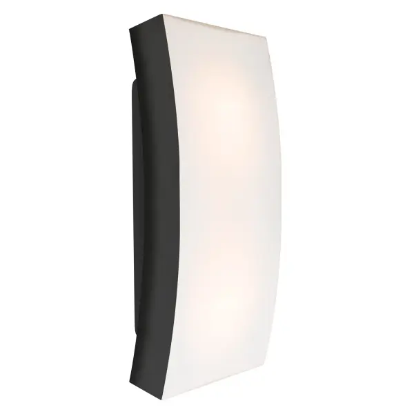 Billow 15 Outdoor Sconce in Opal Matte with Black Finish