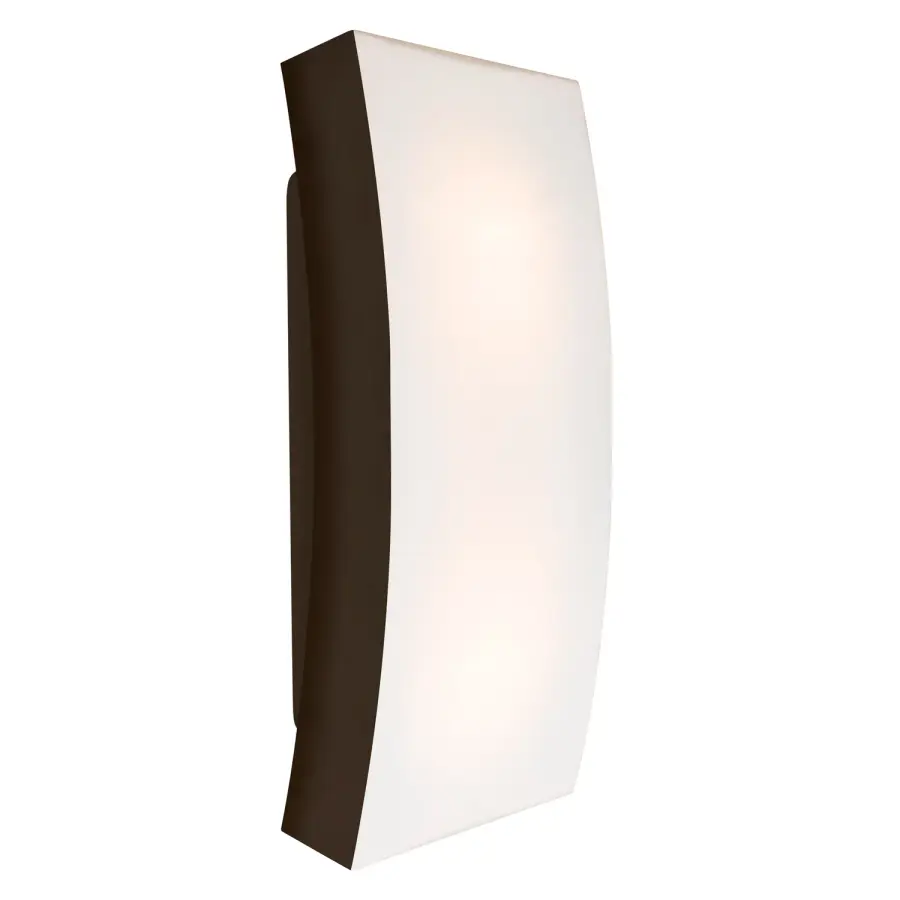 Billow 15 Outdoor Sconce in Opal Matte with Bronze Finish
