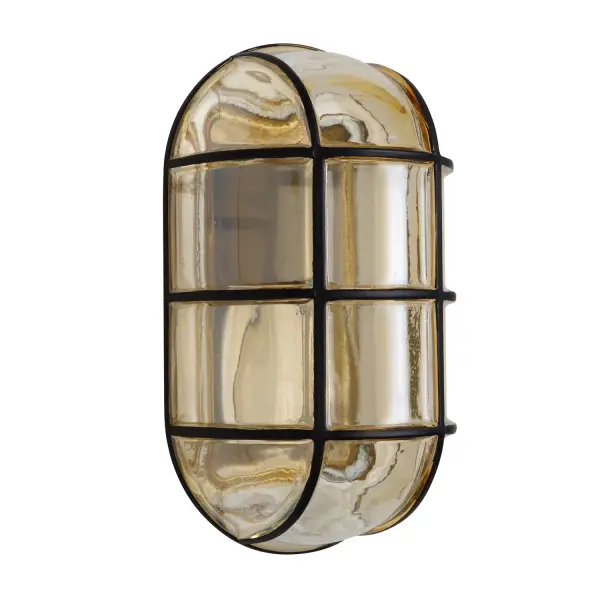 Togo Wall Sconce in Black/Smoke