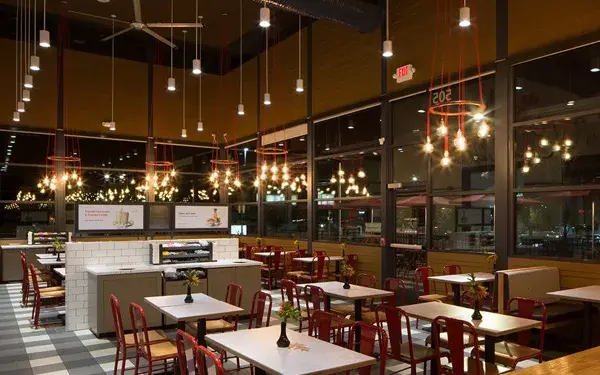 Chic-fil-a 7-Light Wood Ring Chandelier