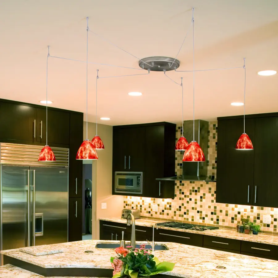 Versatile 6-Port Canopy System for Custom Pendant Configurations