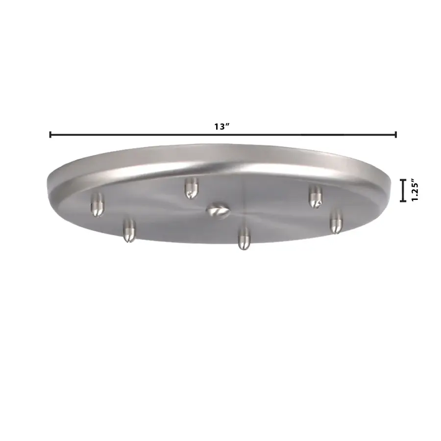 6-Light Round Multi-Port Canopy