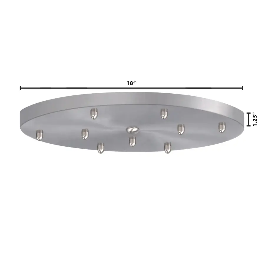 9-Light Round Multi-Port Canopy