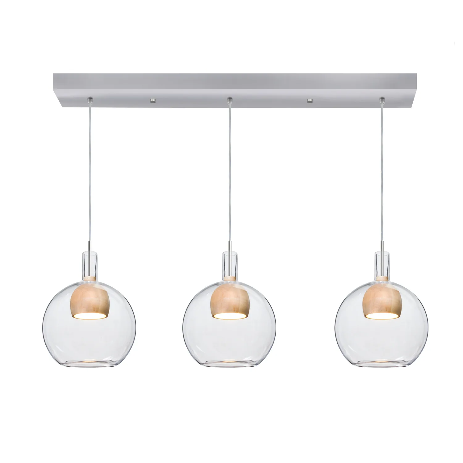 3-Light Bar Pendant Canopy with Benji Pendants