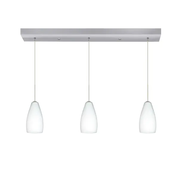 This canopy system provides a clean, linear mounting solution for three 12V pendants, offering flexibility in shade selection and height adjustment. Compatible with Karli and other 12V pendants up to 20 inches in diameter.