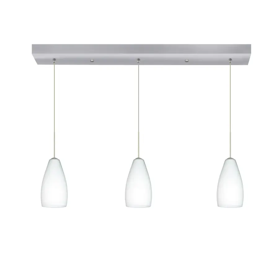 3-Light Bar Pendant Canopy with Karli 12V Pendants