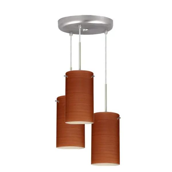 This round canopy system provides a clean mounting solution for three 120V pendants with staggered heights. Compatible with Stilo 7 and other pendants up to 10-inch diameter shades, offering design flexibility for various spaces.