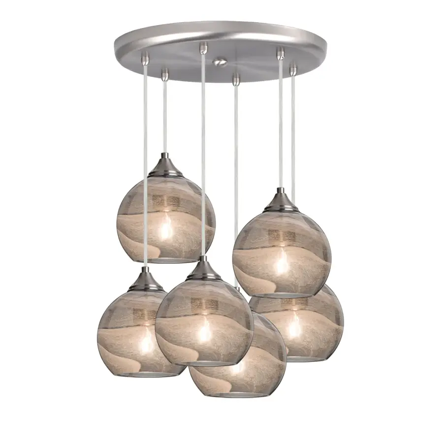6-Light Round Canopy Multi-Pendant System