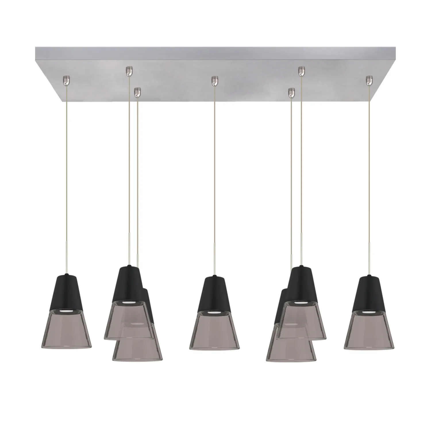 7-Light Bar Pendant Canopy with Timo 6 12V Pendants