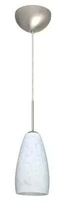 The Chrissy Pendant delivers refined style in a petite 4.25-inch profile. Its satin nickel finish and glass shade create a clean, versatile look that works across contemporary and transitional interiors.