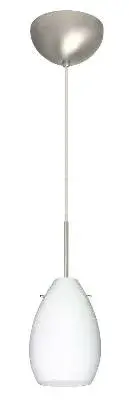 The Pera mini pendant delivers refined contemporary style in a compact 4.5-inch profile. Its satin nickel finish and glass shade create versatile lighting suitable for intimate spaces and multiples installations.