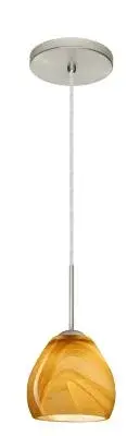 Bolla One-Light Pendant in Satin Nickel