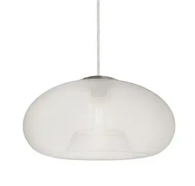 The Bana 15 Pendant offers clean, contemporary styling with a frosted glass shade that provides soft, diffused lighting. Its compact 15-inch diameter makes it ideal for smaller spaces while the satin nickel finish adds refined elegance.