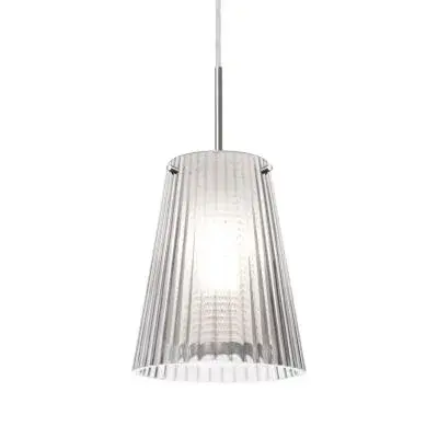 The Dion pendant delivers contemporary style in a compact 6-inch profile. Its black glass shade creates dramatic visual impact while the mini scale makes it ideal for multiples over islands or in tight spaces.
