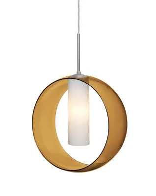 Plato One-Light Pendant in Satin Nickel