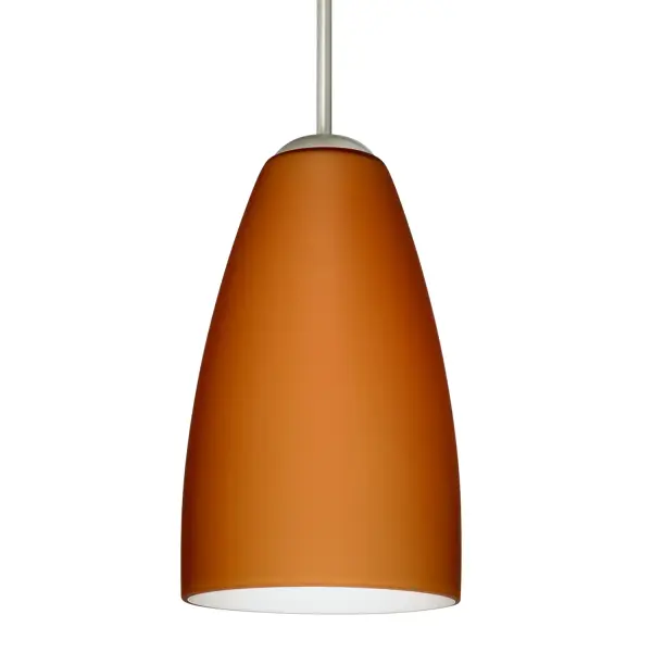 The Riva 9 features artisan-blown amber matte glass with a caramel-toned outer layer and opal inner layer, creating a warm, harmonious glow. The extensive etching process produces a smooth satin finish that blends beautifully with various décor styles.