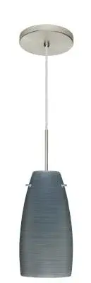 Tao One-Light Pendant in Satin Nickel