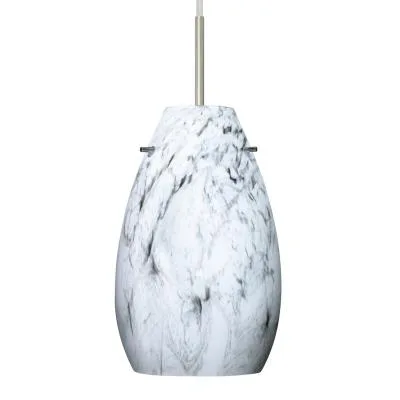 Pera One-Light Pendant in Satin Nickel