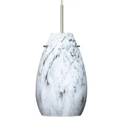 Pera One-Light Pendant in Satin Nickel