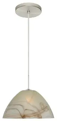 Tessa One-Light Pendant in Satin Nickel