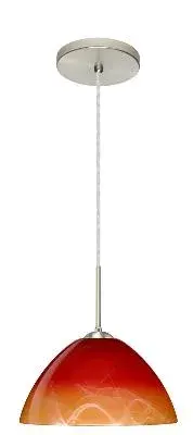 Tessa One-Light Pendant in Satin Nickel