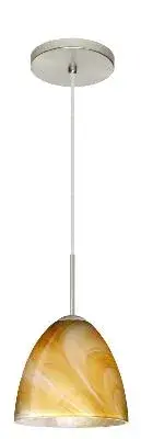 The Vila mini pendant combines clean contemporary styling with versatile satin nickel finish. Its compact 7-inch width makes it ideal for smaller spaces or grouped installations over kitchen islands.