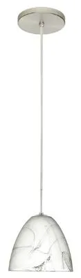 Vila One-Light Mini Pendant in Satin Nickel