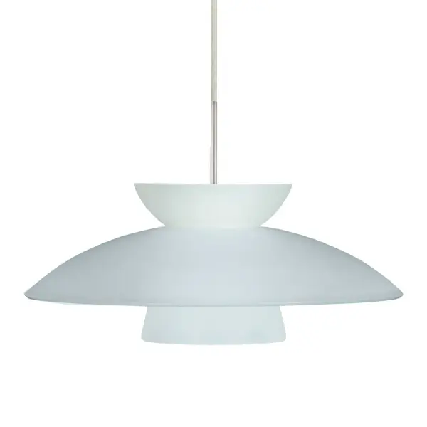 The Trilo 15 Frost features three complementary etched glass segments that create a playful yet refined display. The extensive etching process produces a semi-translucent satin finish that glows beautifully when lit, offering both visual interest and functional ambient lighting.